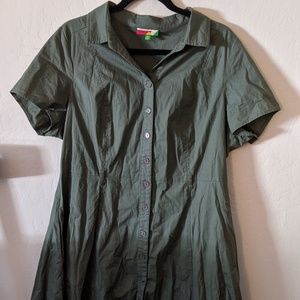 Modcloth Fervour Green Shirt Dress - 3 for $20